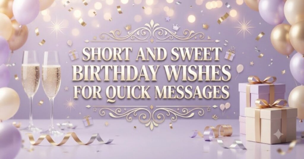 Short And Sweet Birthday Wishes For Quick Messages
