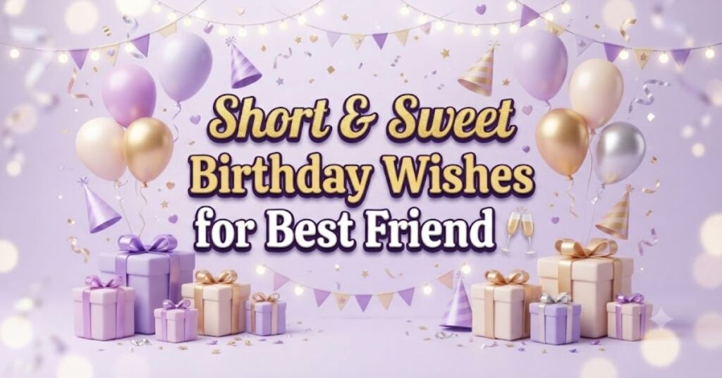 Short & Sweet Birthday Wishes for Best Friend