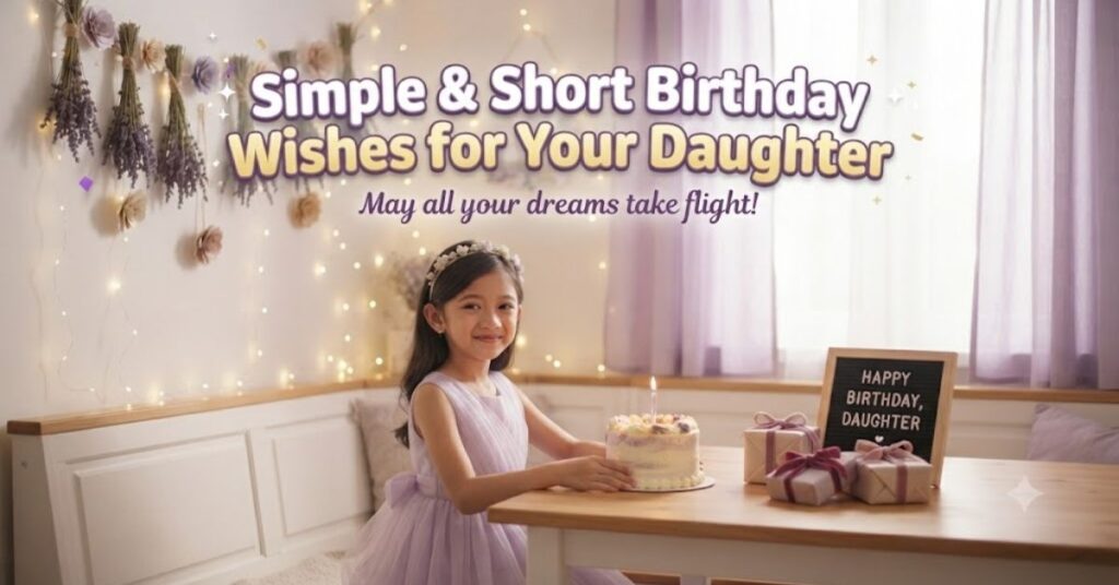 Simple & Short Birthday Wishes for Your Daughter